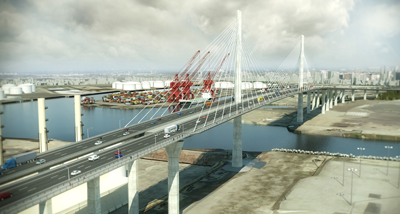 Innovative System Ensures Vertical Alignment of Gerald Desmond Bridge 